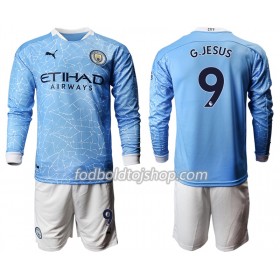 Manchester City Gabriel Jesus 9 Børn Hjemme Fodboldsæt 2020-21 L/S (+ Korte bukser)